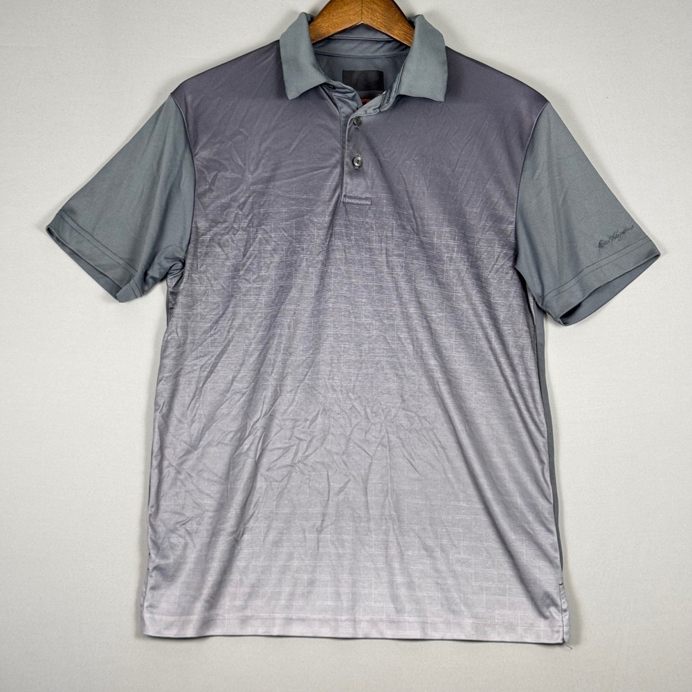 Ben Hogan Performance Golf Polo Men Large Gray Ombre Excellent Short Sleeve